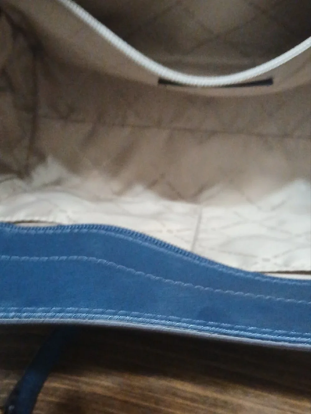 Michael Kors Navy Saffiano Shoulder Tote with Gold Hardware NWOT